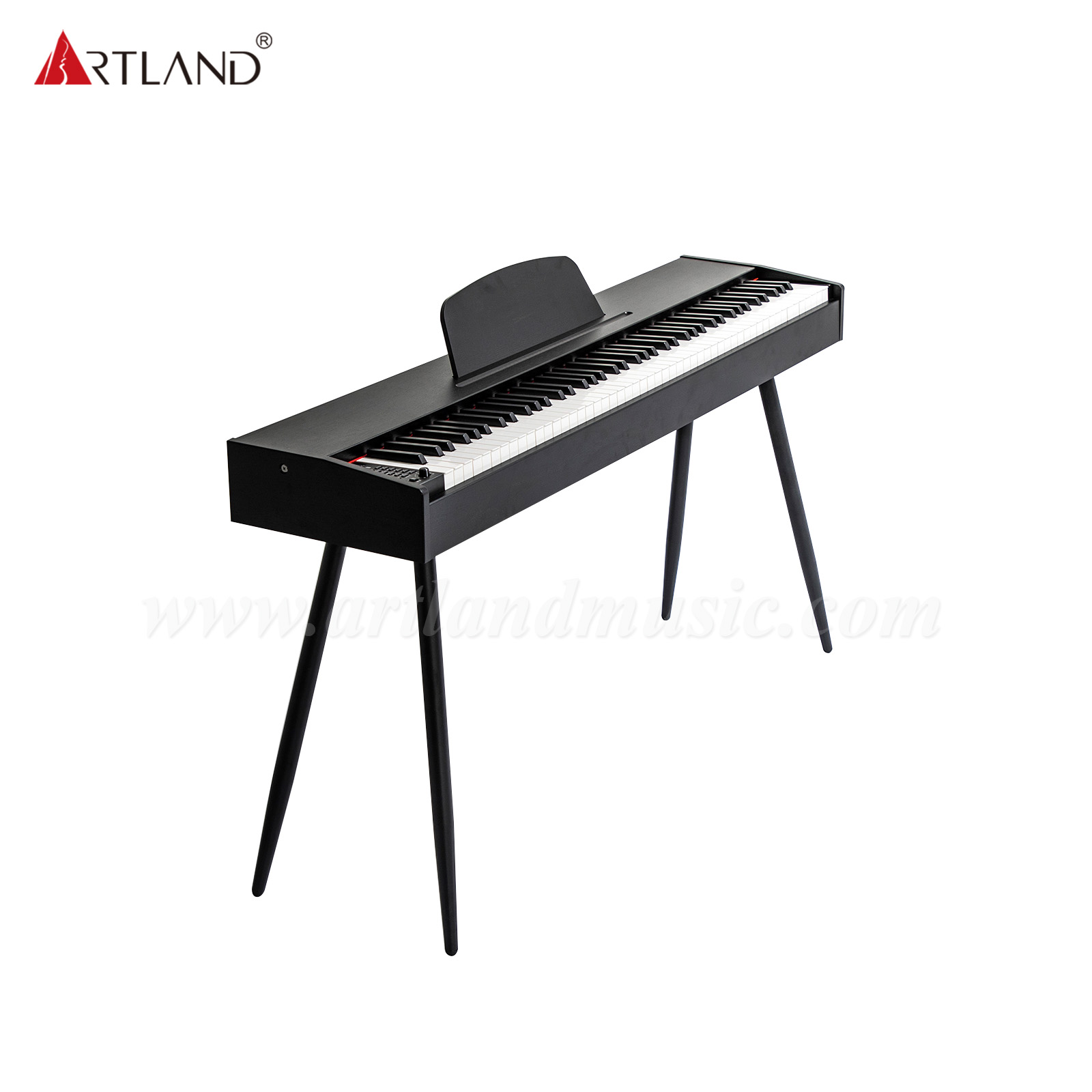Piano digital con teclado de acción de martillo de 3 pedales 88 (DGP132S)