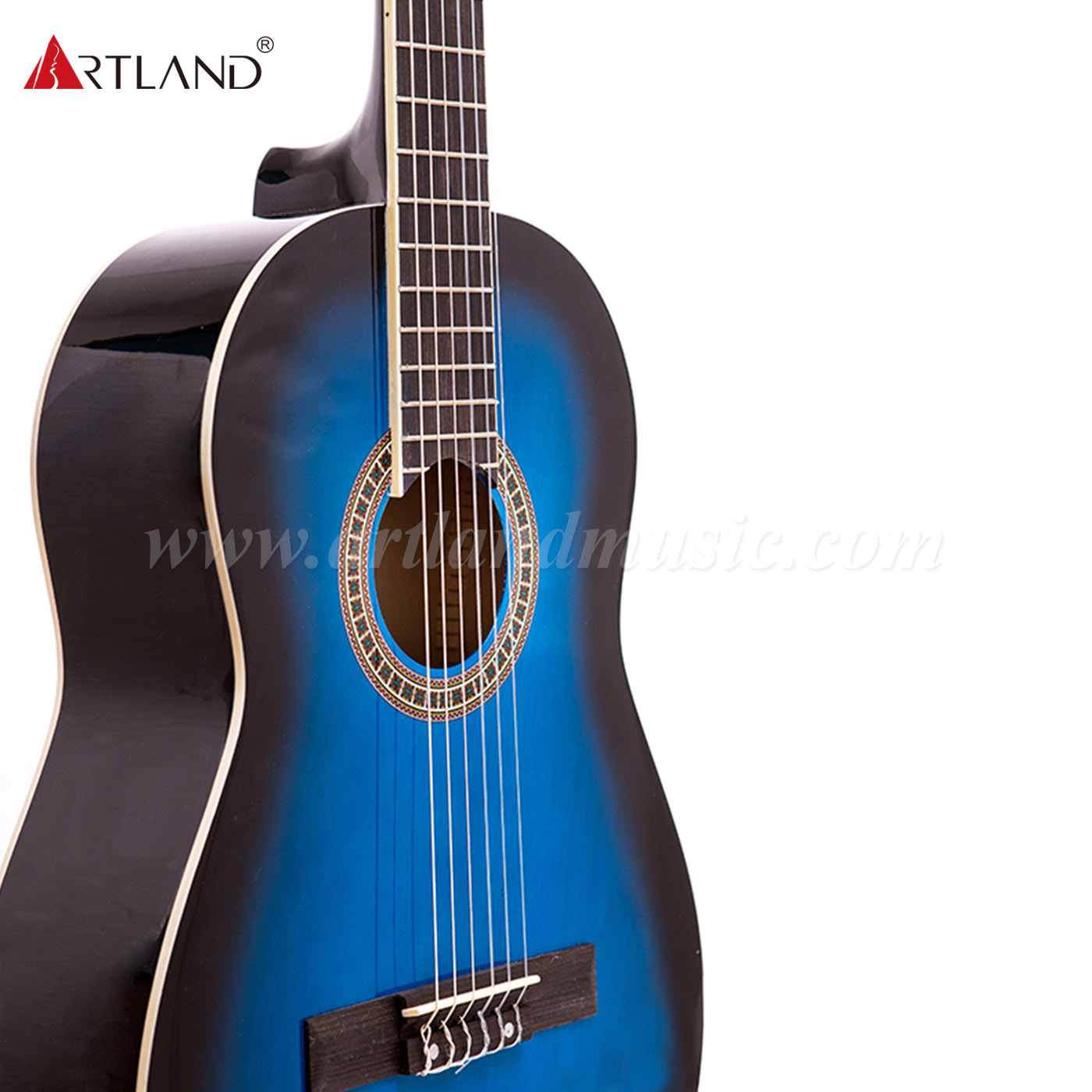 Linden Top Back&Side Azul Guitarra Clásica (CG860BL)