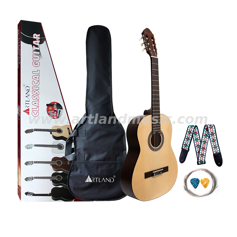 Set de guitarra clásica con parte trasera y lateral de tilo con tapa de abeto (CG965)