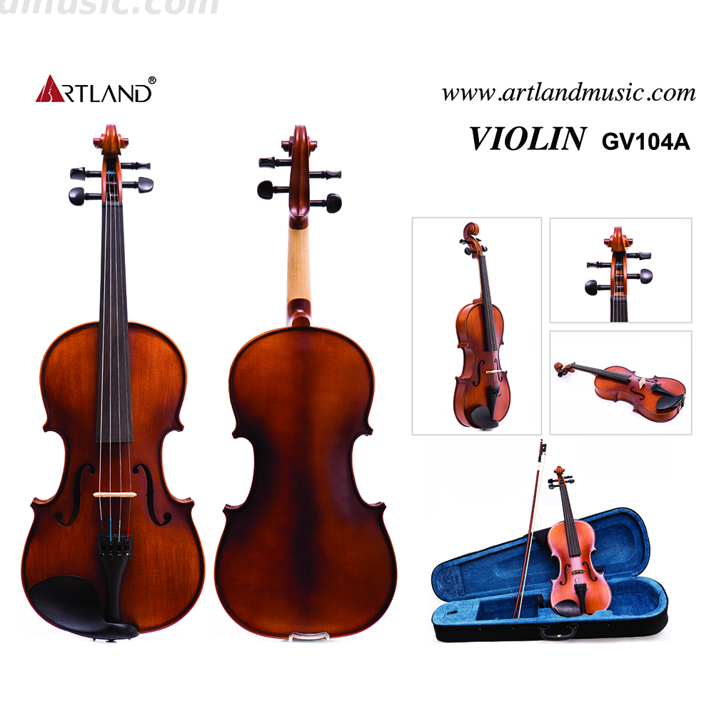Ajuste de violín de estudiante sólido de ajuste de ébano (GV104A)