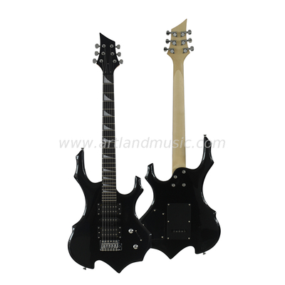 Proveedor de guitarras eléctricas Guitarra eléctrica (EG021) Laca brillante negra