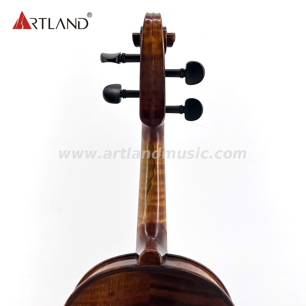 Violines hechos a mano con barniz de espíritu antiguo y bonita llama （Av55s）