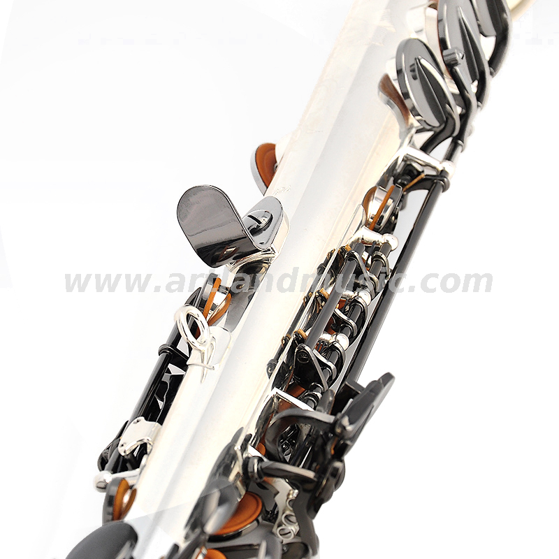 BB Key Plate Saxofon de soprano profesional chapado plateado (ASS6507)