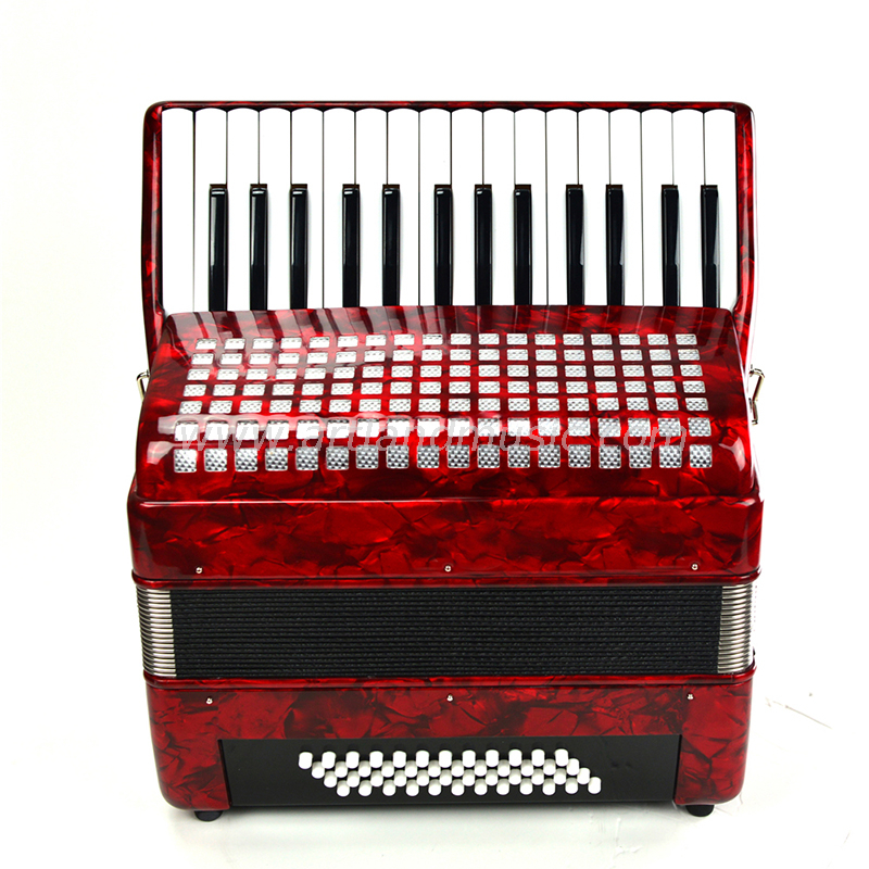 30 teclas 48 bajo acordeón de piano rojo (AT3048-A)