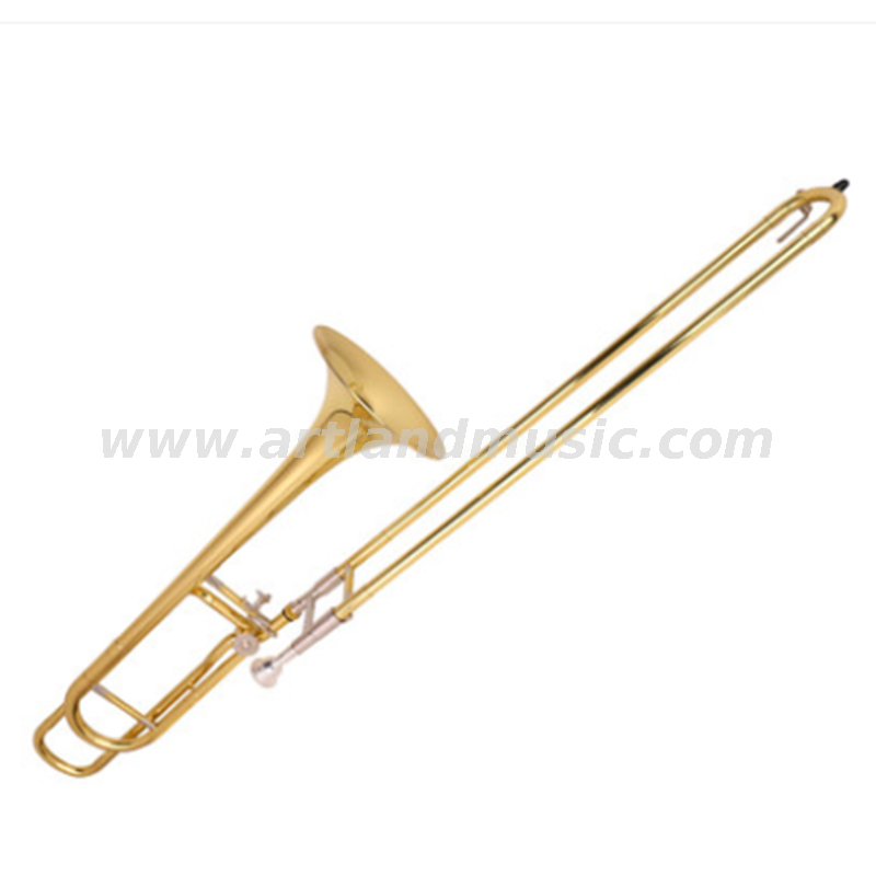 Trombón de llave tenor Bb/F de laca dorada (AT800)
