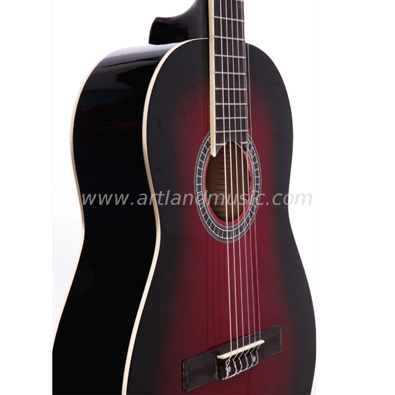Linden Top Back & Side Wine Red Classic Guitar (CG860WR)