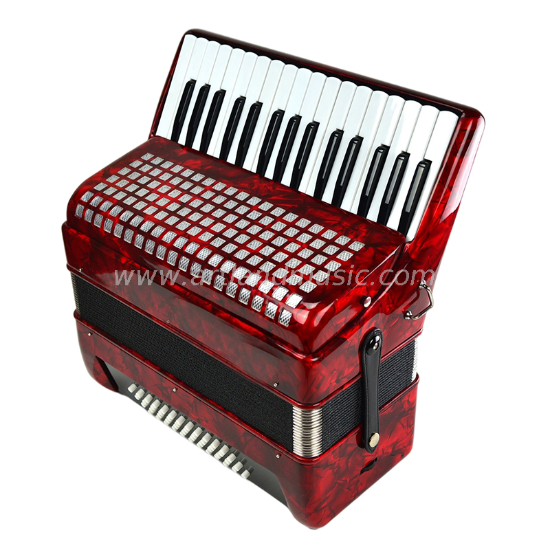 32 teclas 48 bajo acordeón de piano rojo (AT3248)