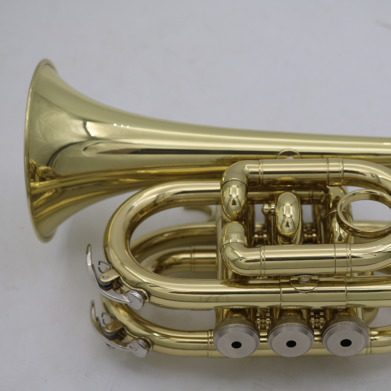 Trompetas de bolsillo Lacado dorado Modelo de entrada Llave de Sib （ATPT-6500）