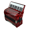 32 teclas, 24 bajos, acordeón de piano, rojo (AT3224)