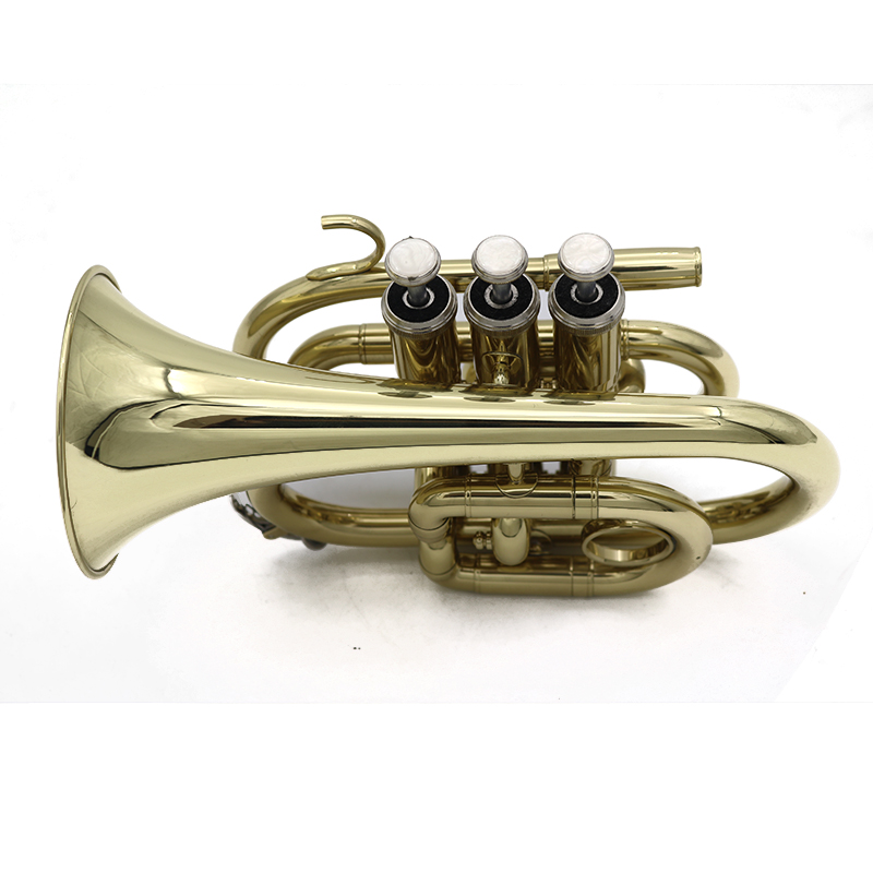 Trompetas de bolsillo Modelo de entrada de laca dorada Clave de BB （AHD3505G）