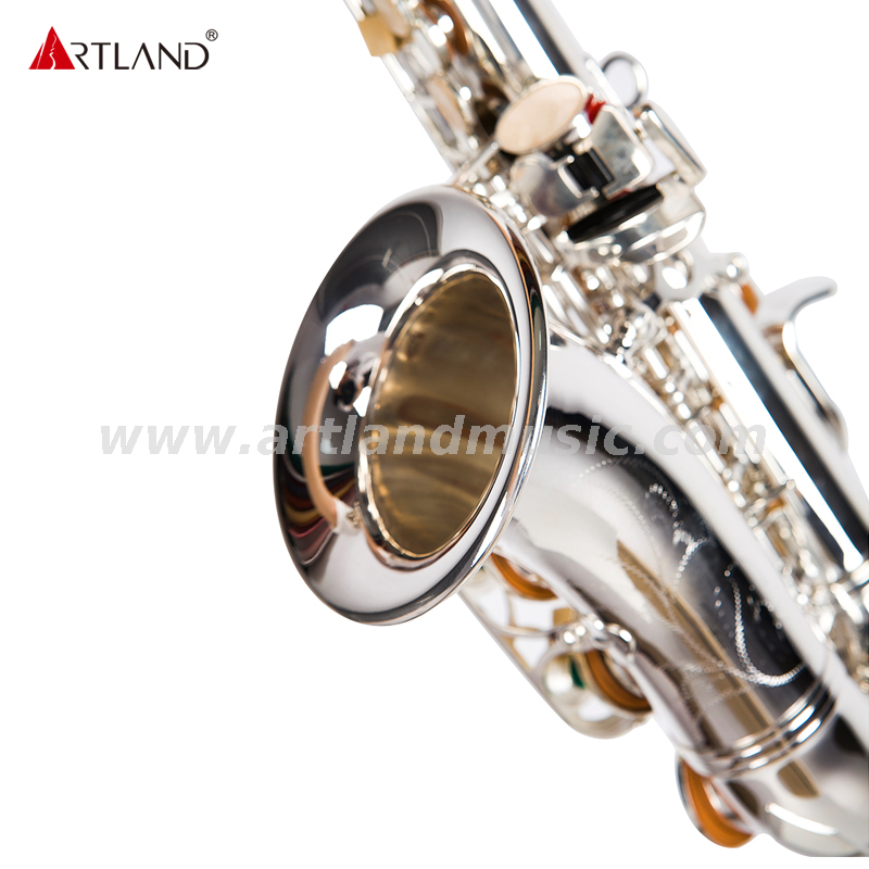 Saxofón soprano curvo de estudiante con acabado plateado ASS3510S